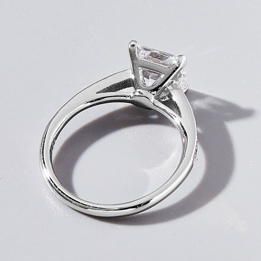 925 Sterling Silver Zircon Ring Apparel and Accessories