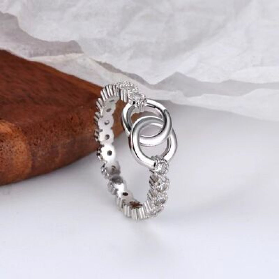 925 Sterling Silver Zircon Ring Apparel and Accessories