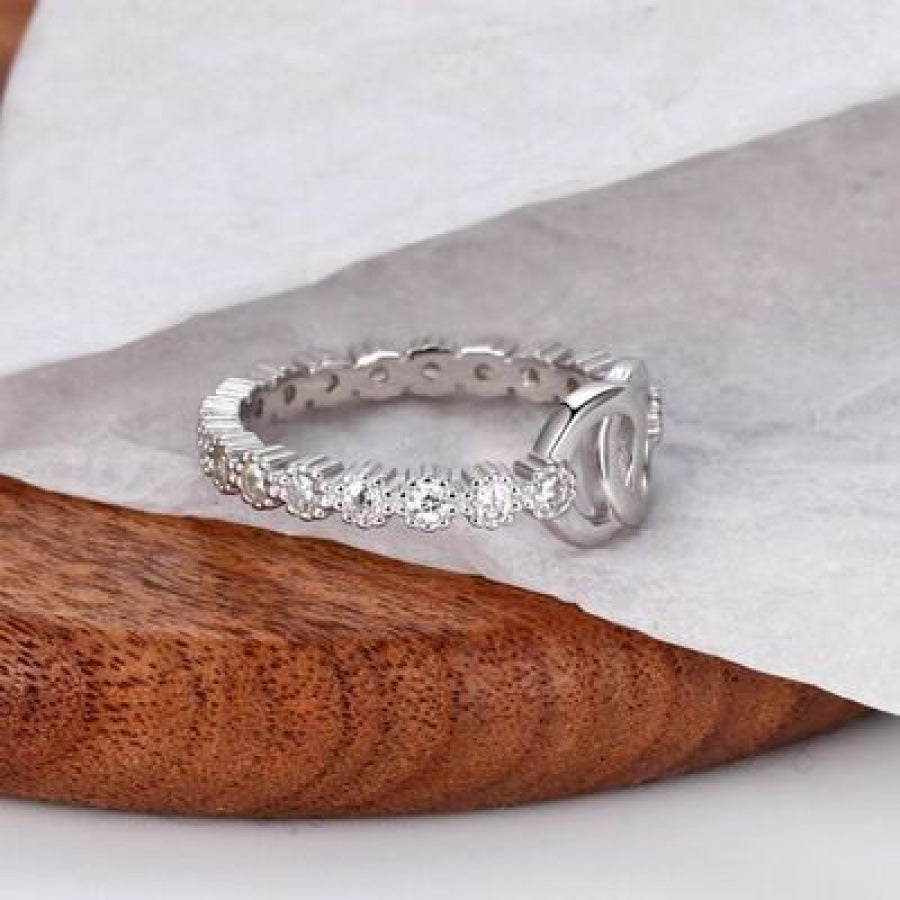 925 Sterling Silver Zircon Ring Apparel and Accessories