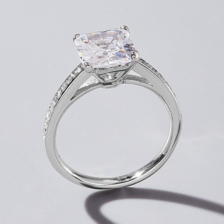 925 Sterling Silver Zircon Ring Apparel and Accessories