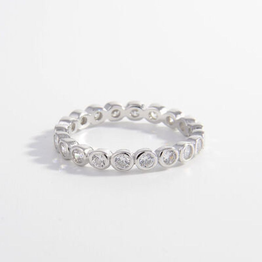 925 Sterling Silver Zircon Ring Apparel and Accessories