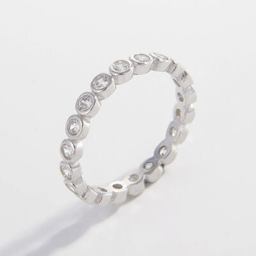 925 Sterling Silver Zircon Ring Apparel and Accessories