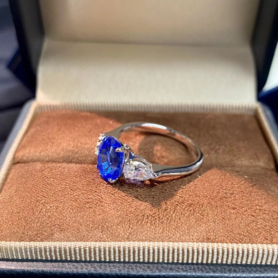 925 Sterling Silver Zircon Ring Apparel and Accessories