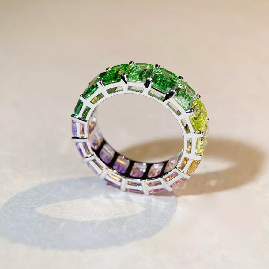 925 Sterling Silver Zircon Ring Apparel and Accessories