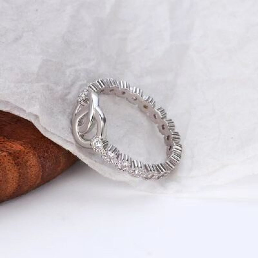 925 Sterling Silver Zircon Ring Apparel and Accessories