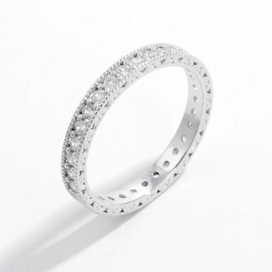 925 Sterling Silver Zircon Ring Apparel and Accessories