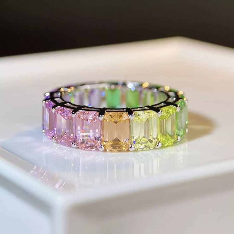 925 Sterling Silver Zircon Ring Apparel and Accessories