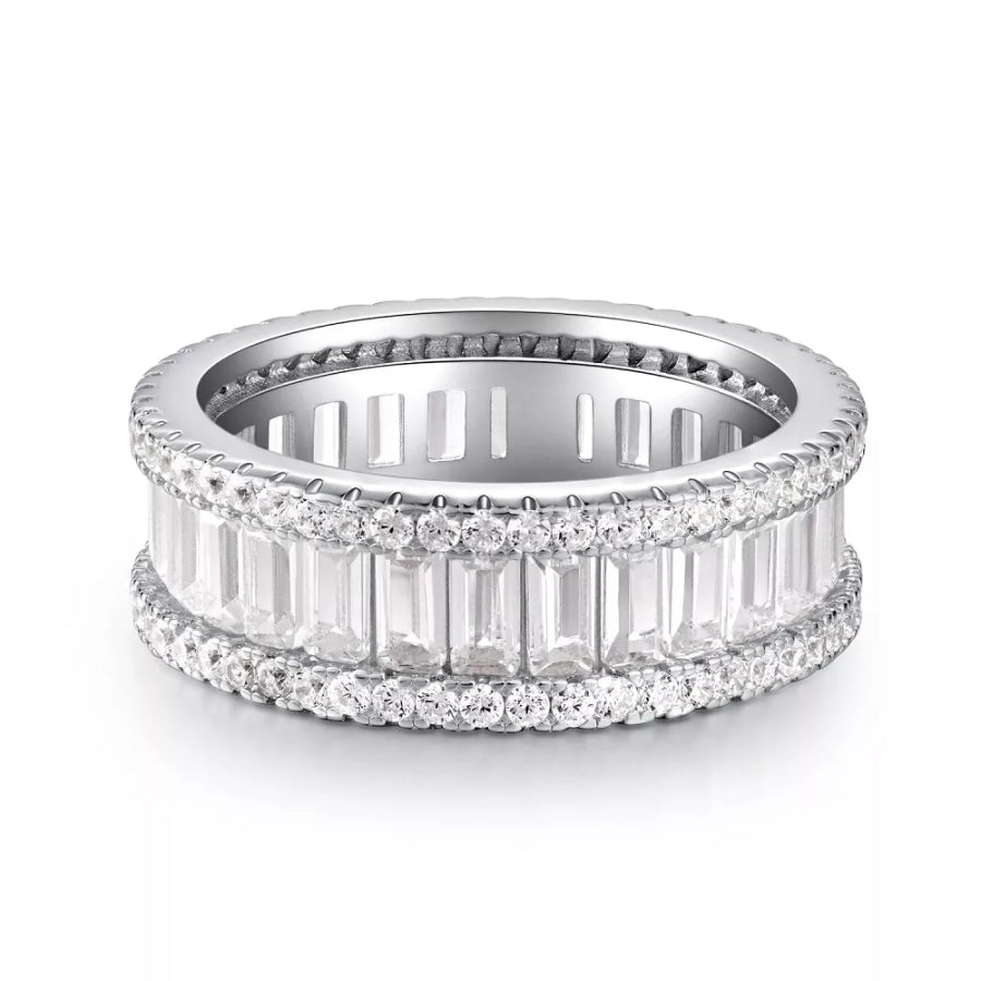 925 Sterling Silver Zircon Ring Apparel and Accessories