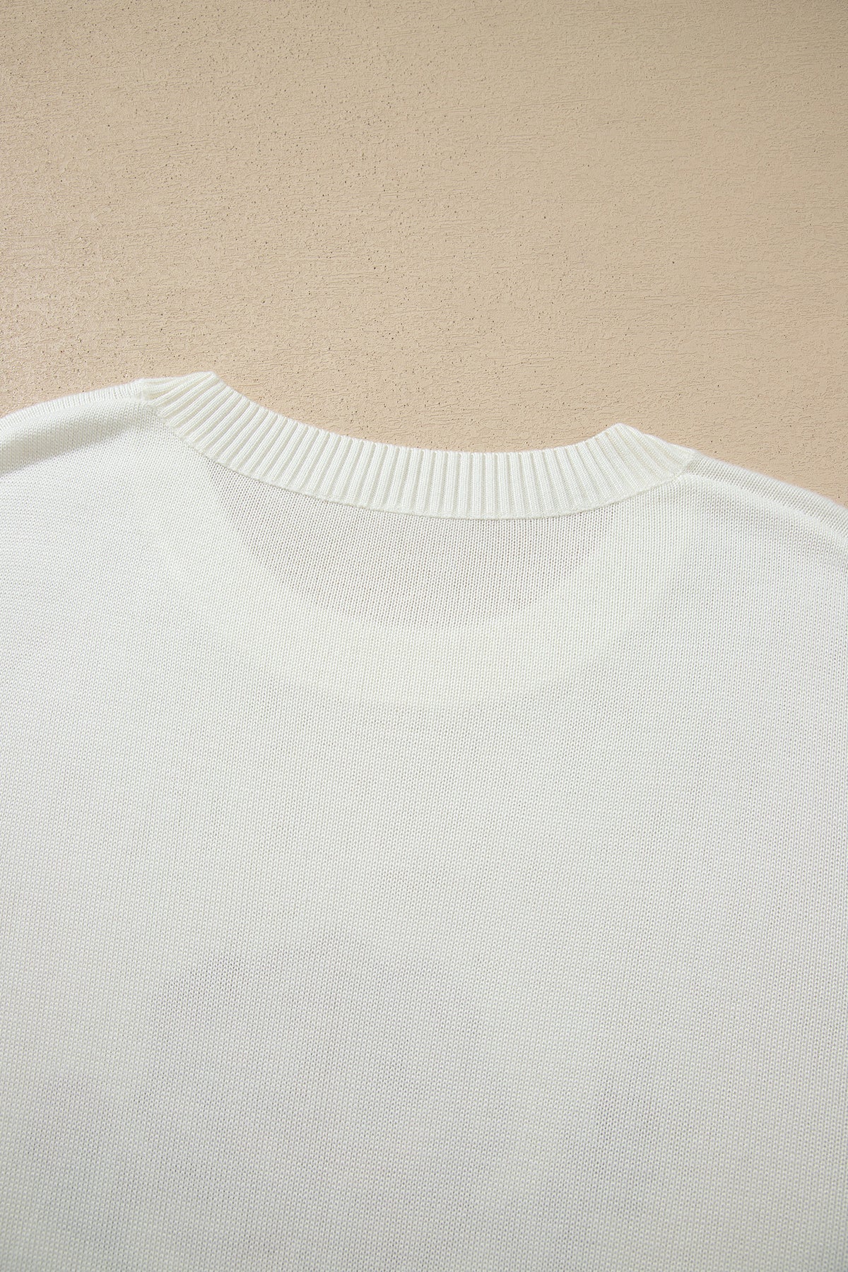White Western Floral Dropped Shoulder Lightweight Knit Sweater