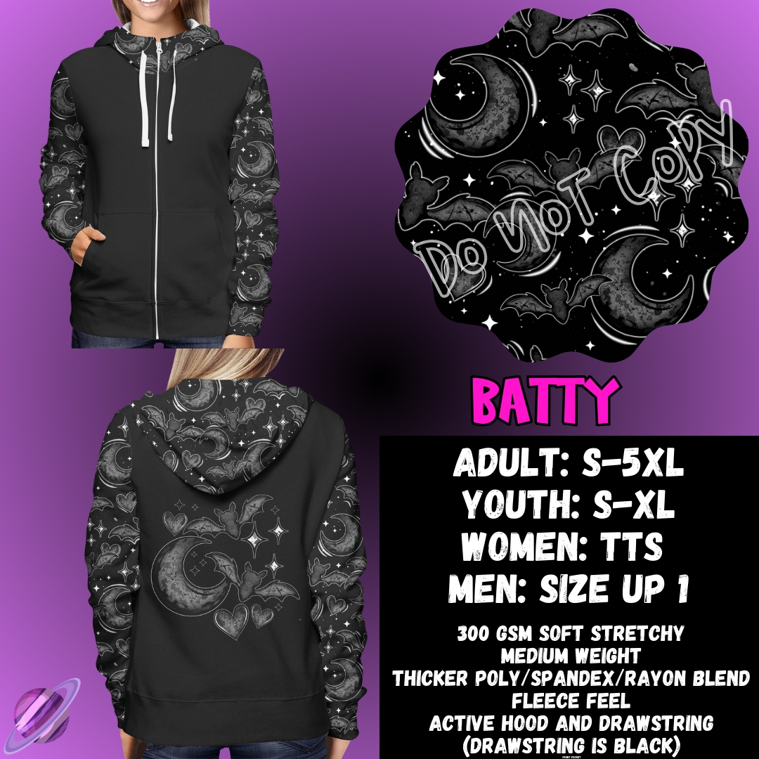 PREORDER Custom Hoodie Outfits - Batty - Closes 28 Jan - ETA early May 2025