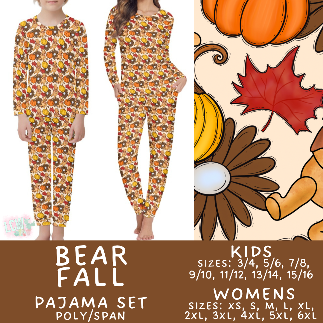 Preorder Custom Family PJ Sets - Bear Fall - Closes 3 Sep - ETA late Nov 2025