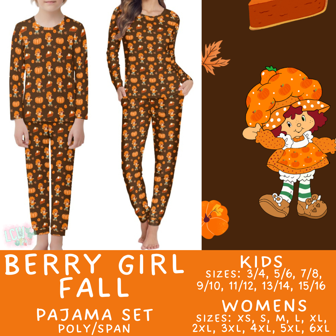 Preorder Custom Family PJ Sets - Berry Girl Fall - Closes 3 Sep - ETA late Nov 2025