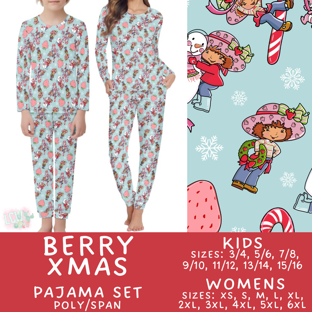 Preorder Custom Christmas Family PJ Sets - Berry Xmas - Closes 12 Sep - ETA late Nov 2025