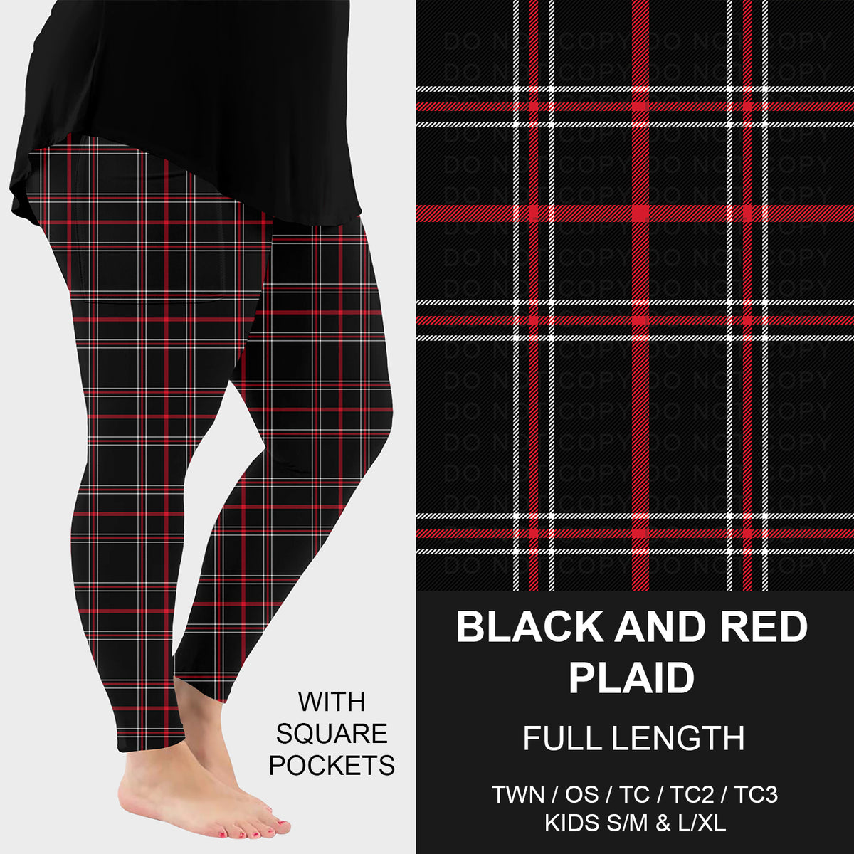 PREORDER Custom Styles - Black and Red Plaid - Closes 7 Oct - ETA early Jan 2026