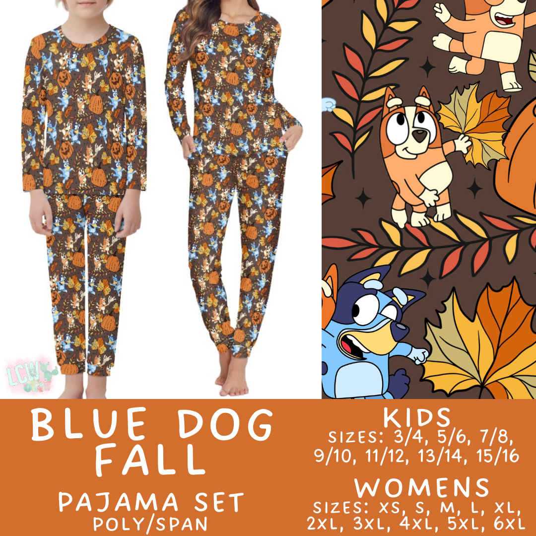 Preorder Custom Family PJ Sets - Blue Dog Fall - Closes 3 Sep - ETA late Nov 2025