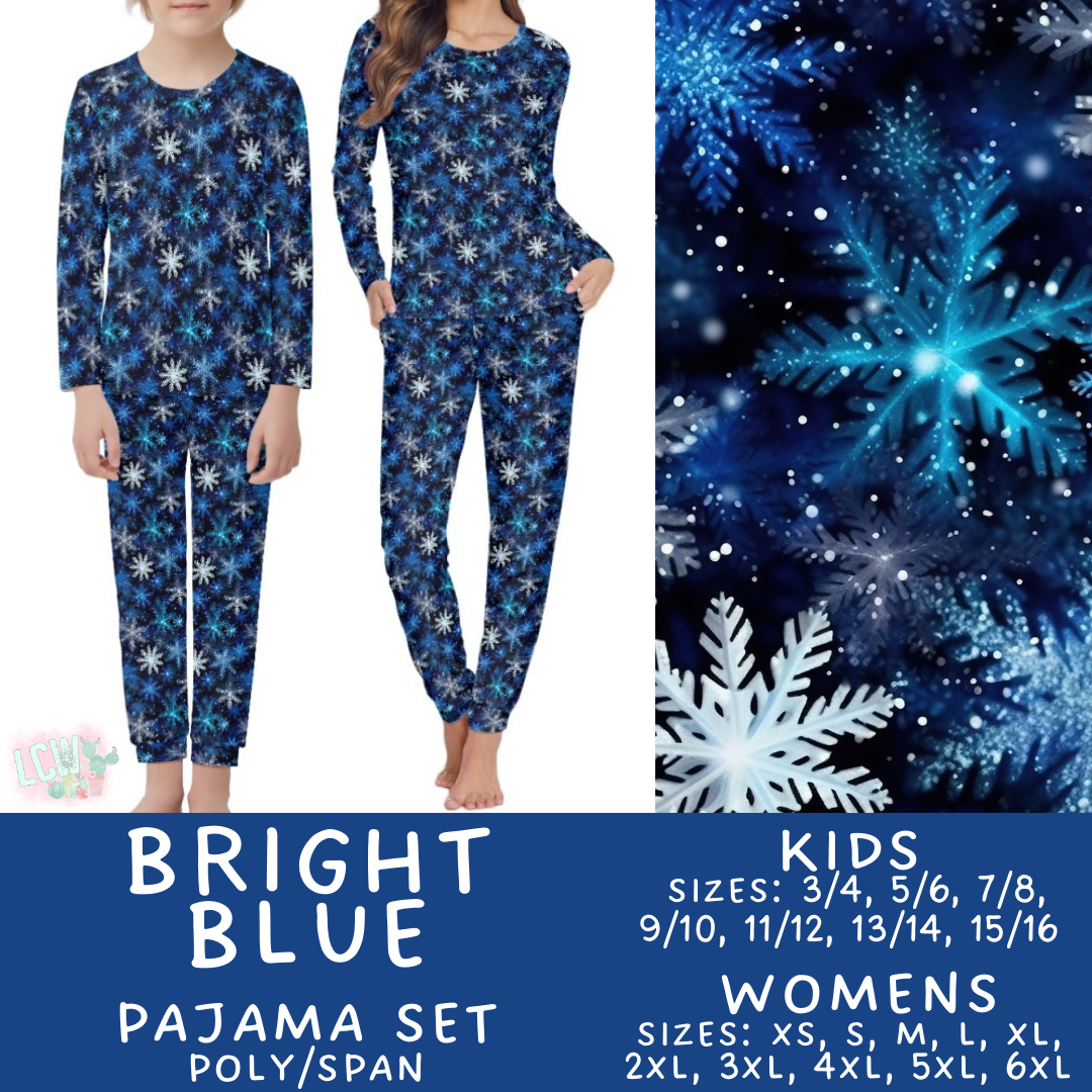 Preorder Custom Christmas Family PJ Sets - Bright Blue - Closes 12 Sep - ETA late Nov 2025
