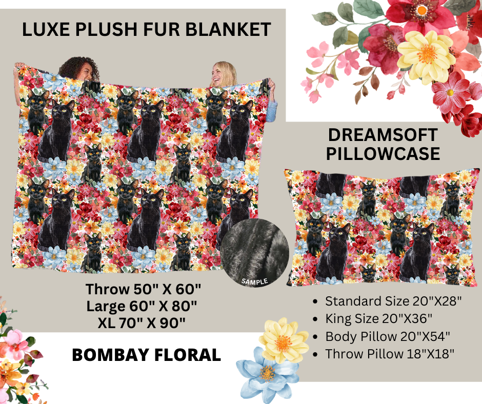 Preorder Custom Blankets / Pillowcases - Bombay Floral - Closes 24 Feb - ETA early Jun 2025