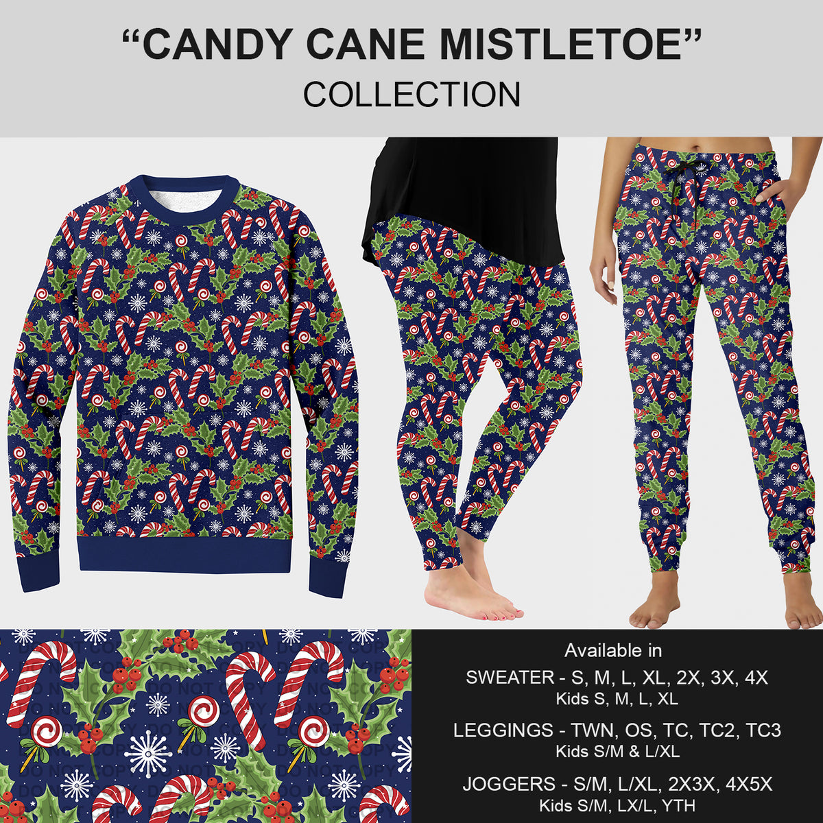 PREORDER Custom Styles - Candy Cane Mistletoe - Closes 7 Oct - ETA early Jan 2026