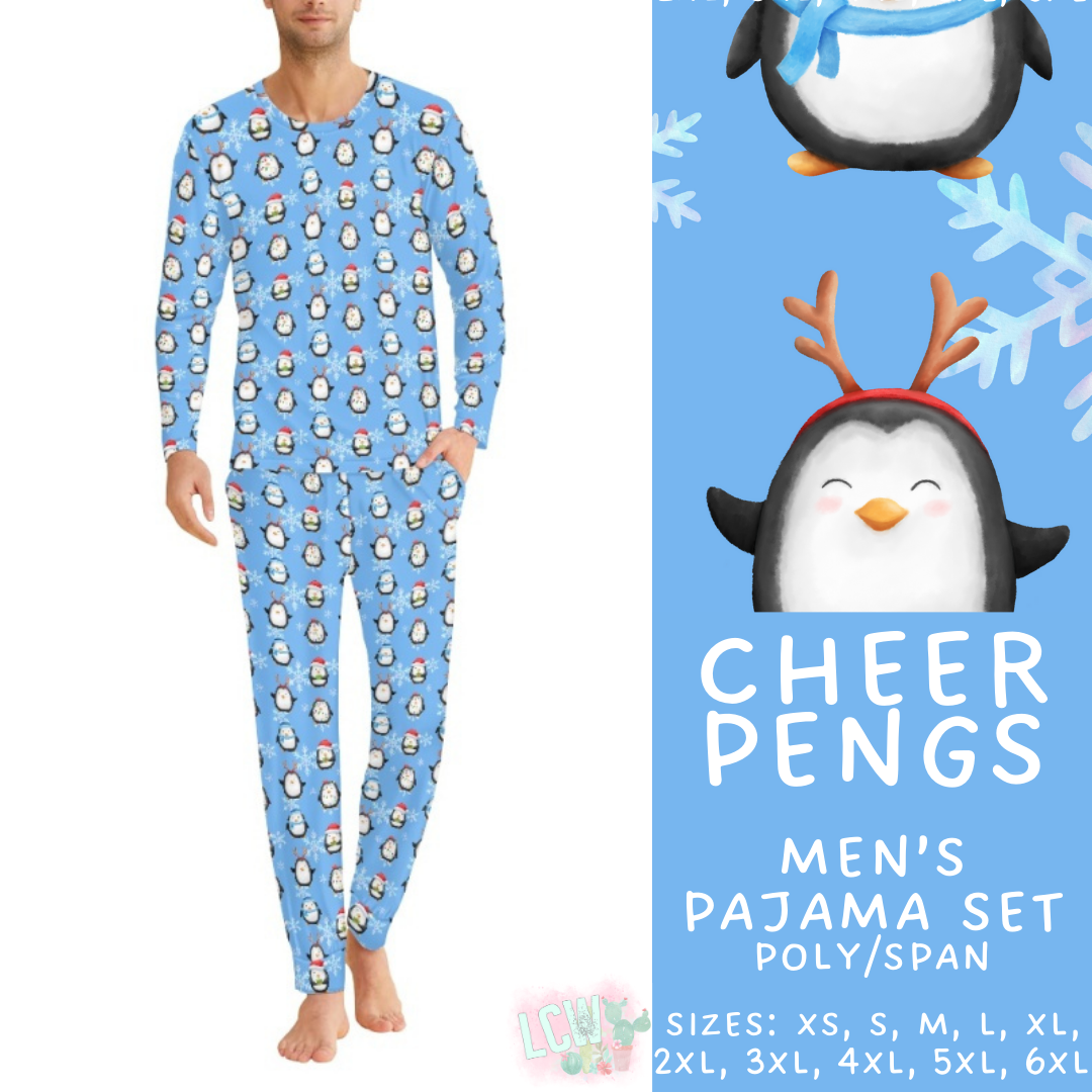 Preorder Custom Christmas Family PJ Sets - Cheer Pengs - Closes 12 Sep - ETA late Nov 2025
