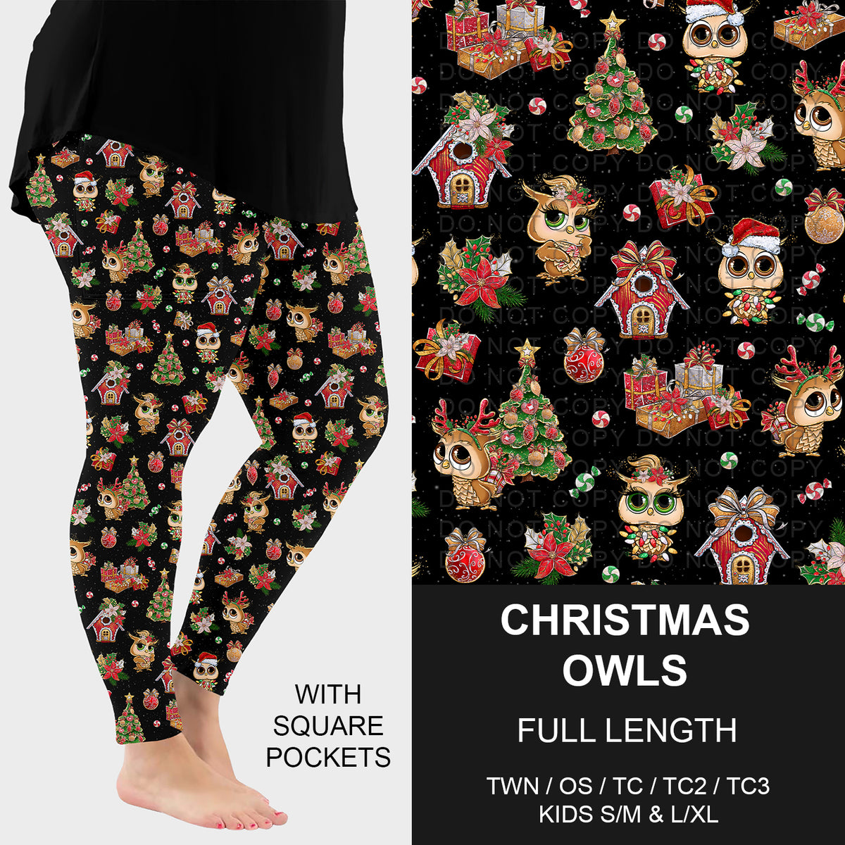 PREORDER Custom Styles - Christmas Owls - Closes 7 Oct - ETA early Jan 2026