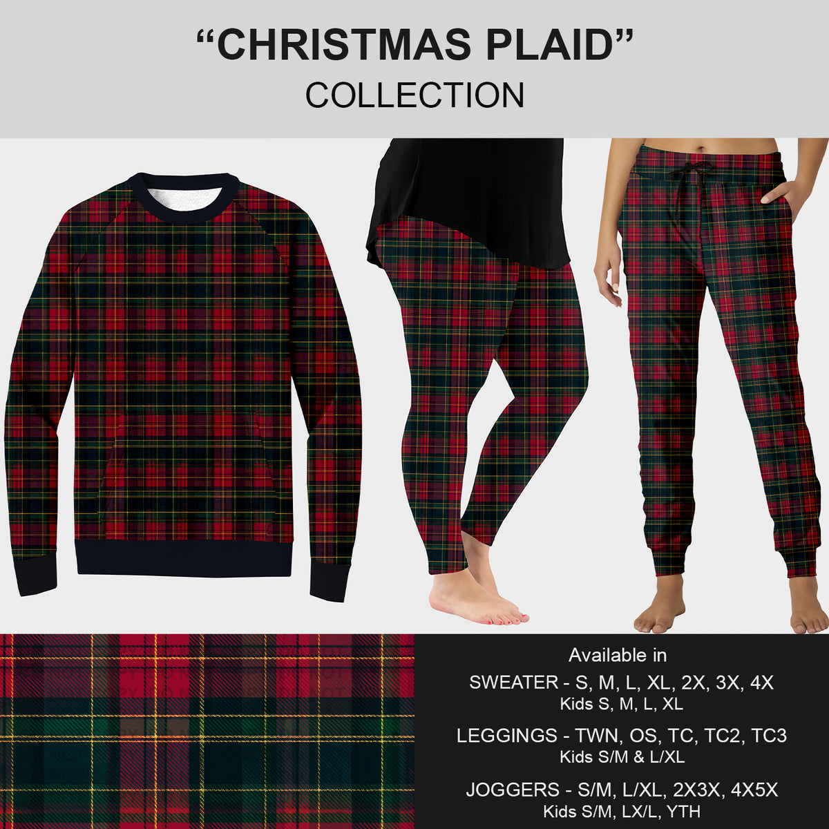 PREORDER Custom Styles - Christmas Plaid - Closes 7 Oct - ETA early Jan 2026