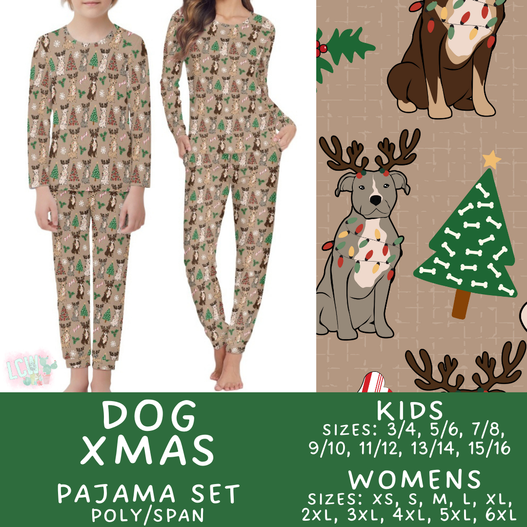 Preorder Custom Christmas Family PJ Sets - Dog Xmas - Closes 12 Sep - ETA late Nov 2025