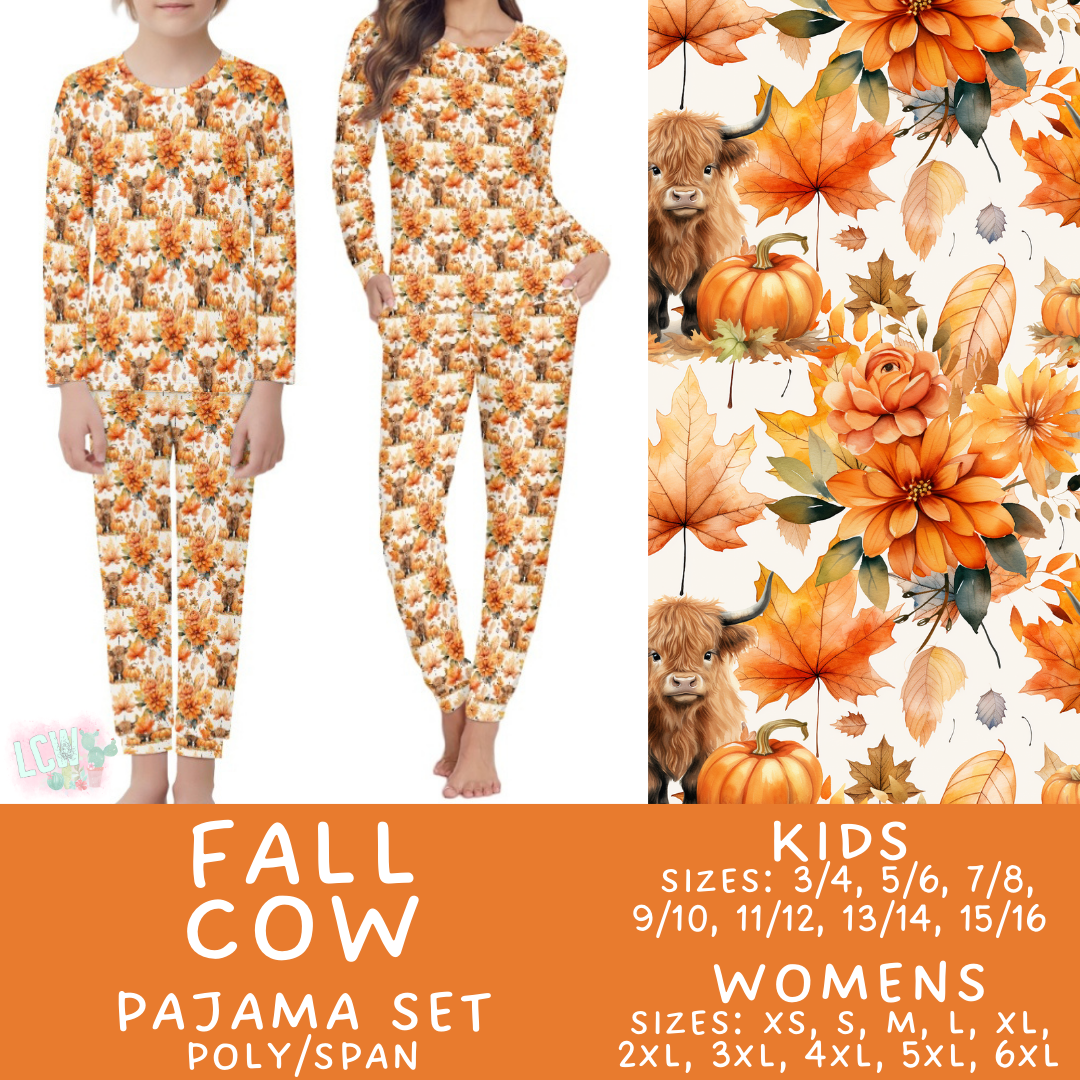 Preorder Custom Family PJ Sets - Fall Cow - Closes 3 Sep - ETA late Nov 2025