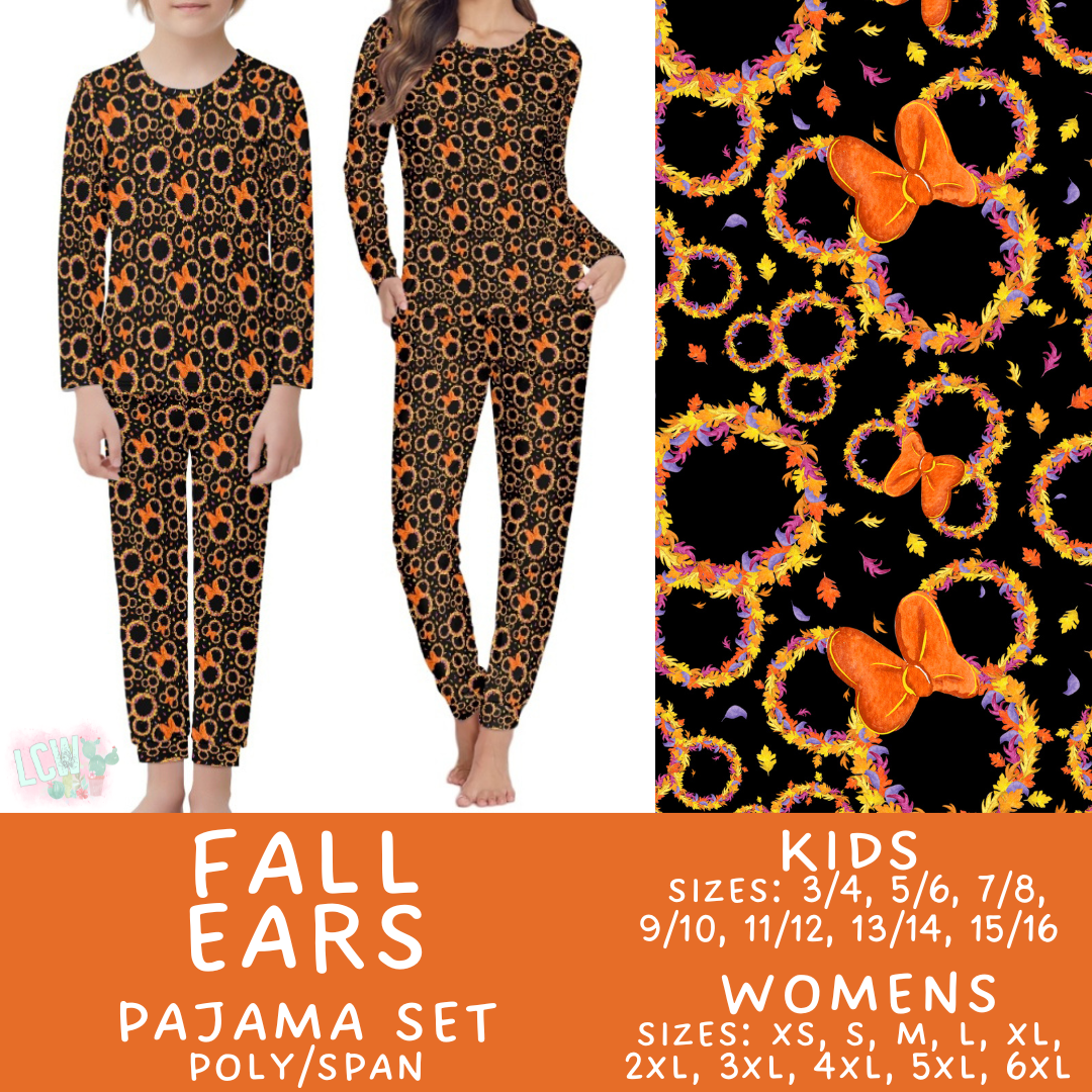 Preorder Custom Family PJ Sets - Fall Ears - Closes 3 Sep - ETA late Nov 2025