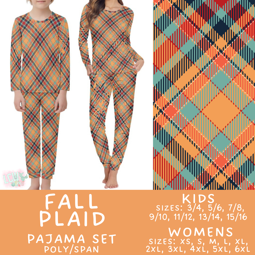 Preorder Custom Family PJ Sets - Fall Plaid - Closes 3 Sep - ETA late Nov 2025