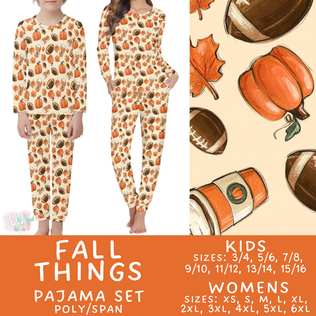 Preorder Custom Family PJ Sets - Fall Things - Closes 3 Sep - ETA late Nov 2025