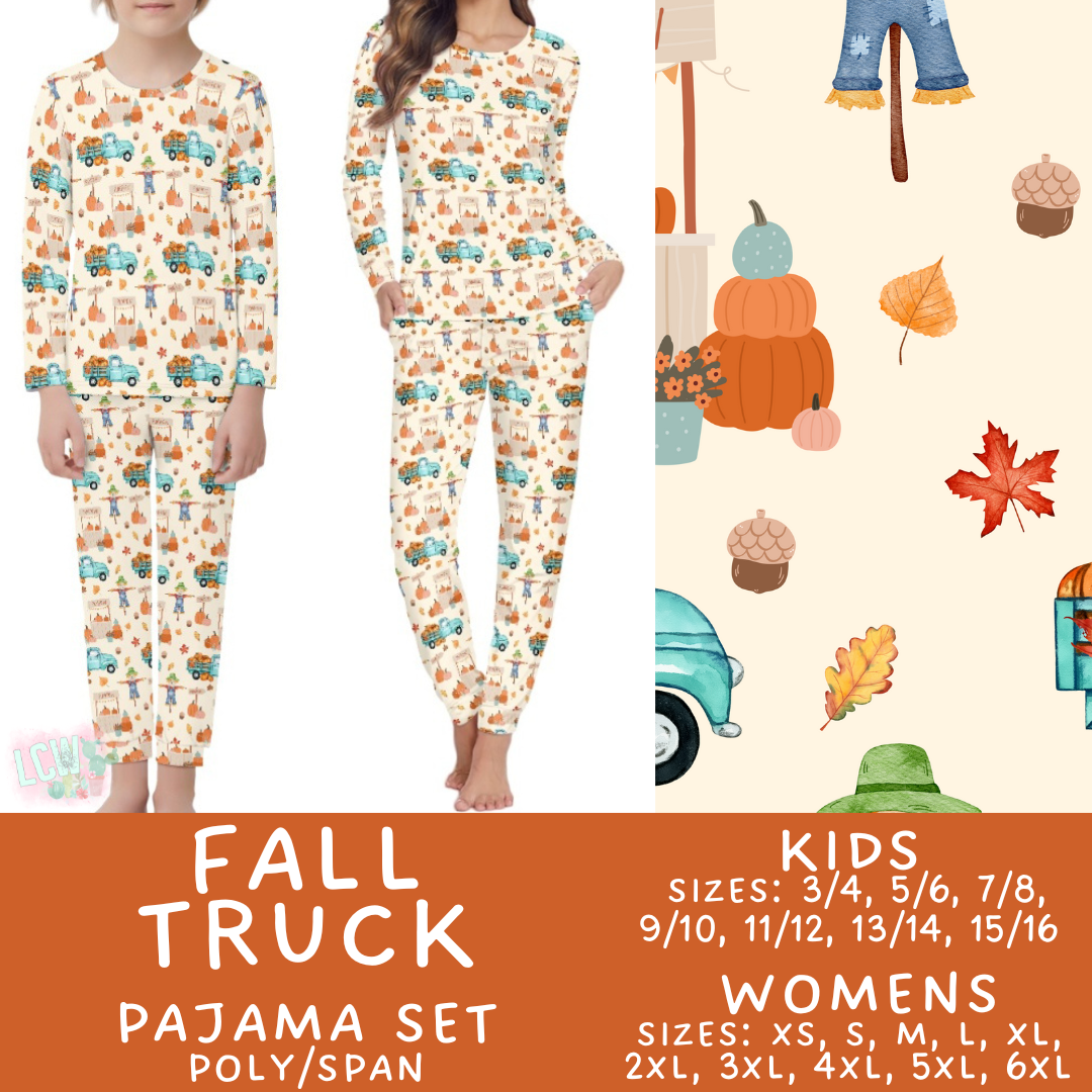 Preorder Custom Family PJ Sets - Fall Truck - Closes 3 Sep - ETA late Nov 2025
