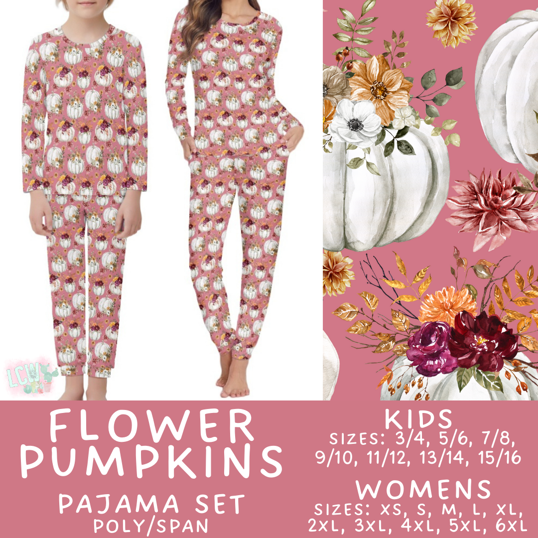 Preorder Custom Family PJ Sets - Flower Pumpkins - Closes 3 Sep - ETA late Nov 2025