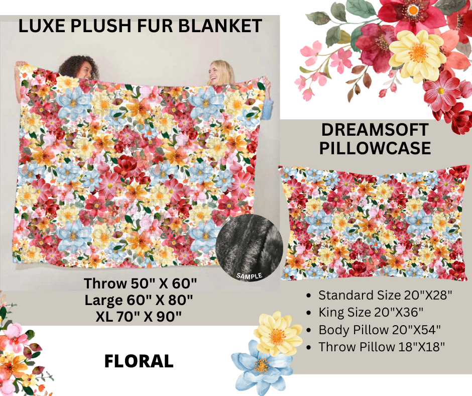 Preorder Custom Blankets / Pillowcases - Floral - Closes 24 Feb - ETA early Jun 2025