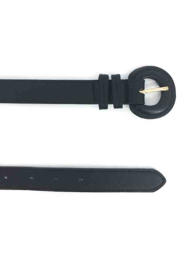 Faux Leather Round Buckle Belts - Assorted Colours