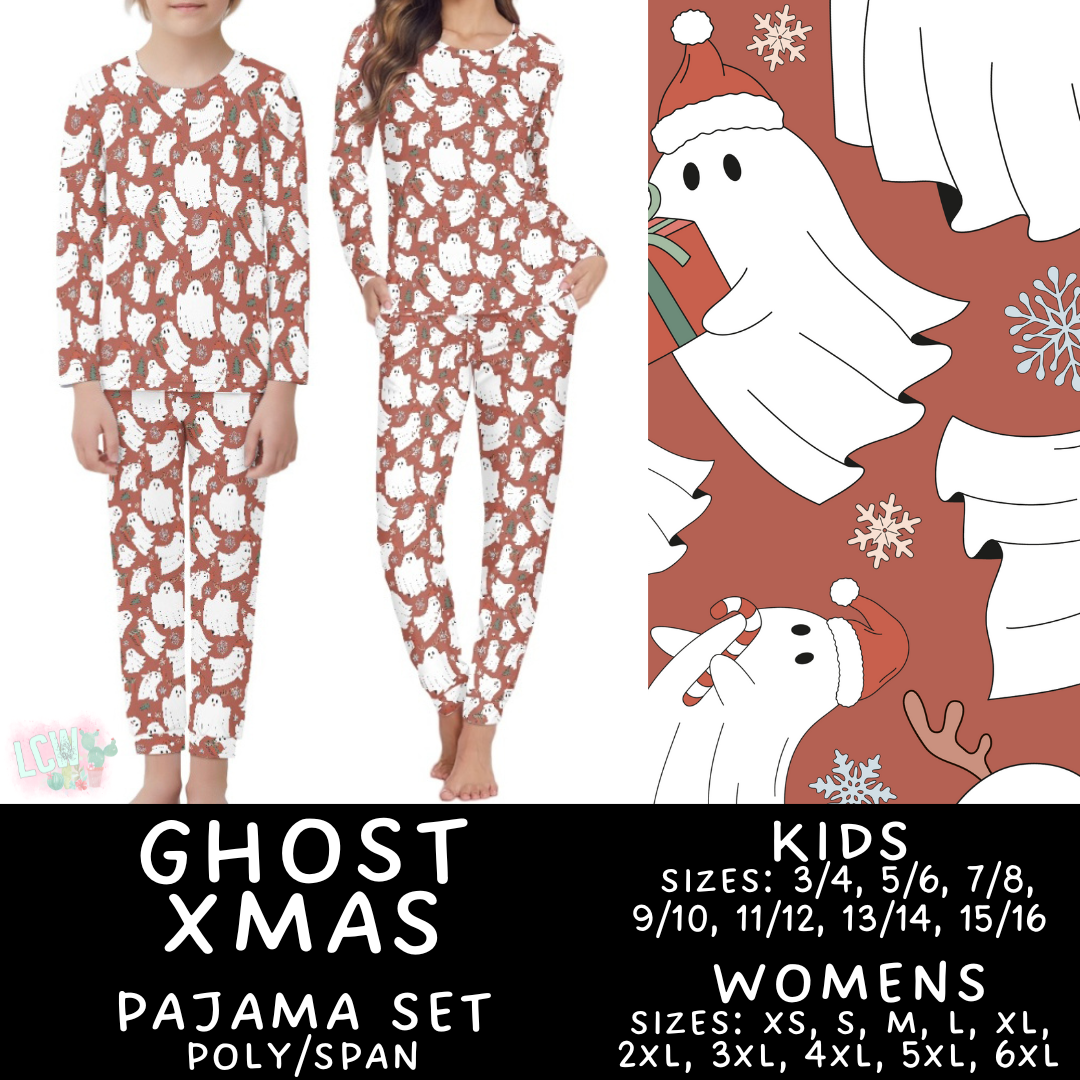 Preorder Custom Christmas Family PJ Sets - Ghost Xmas - Closes 12 Sep - ETA late Nov 2025