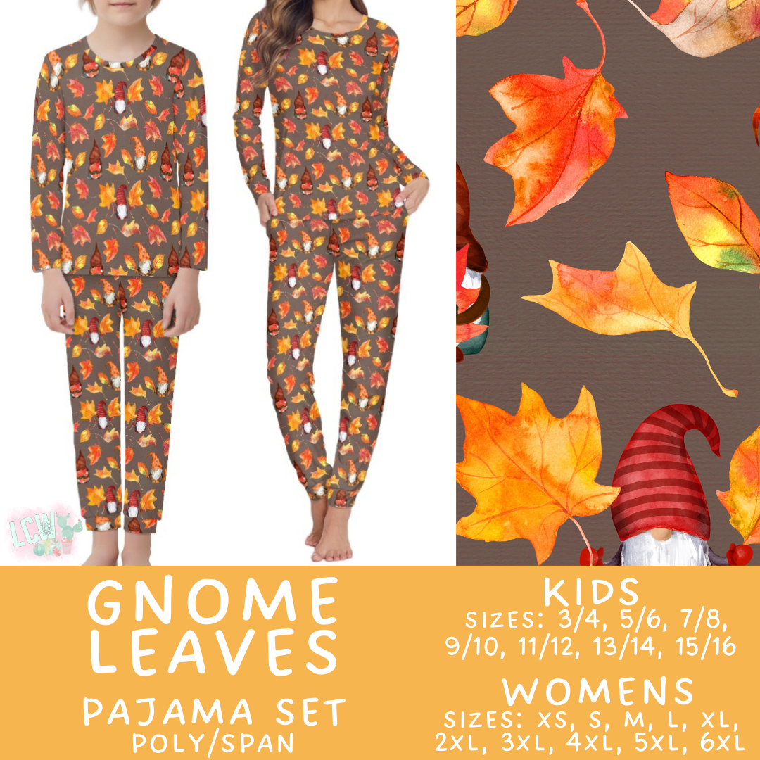 Preorder Custom Family PJ Sets - Gnome Leaves - Closes 3 Sep - ETA late Nov 2025