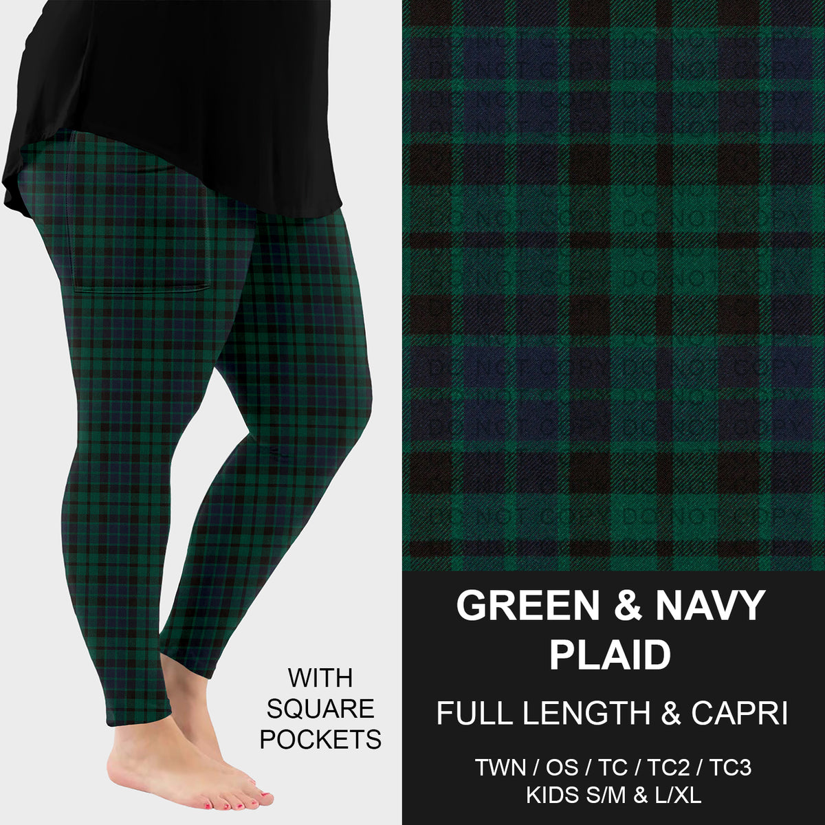 Preorder Custom Lucky Styles - Green and Navy Plaid - Closes 30 Dec - ETA early Apr 2026