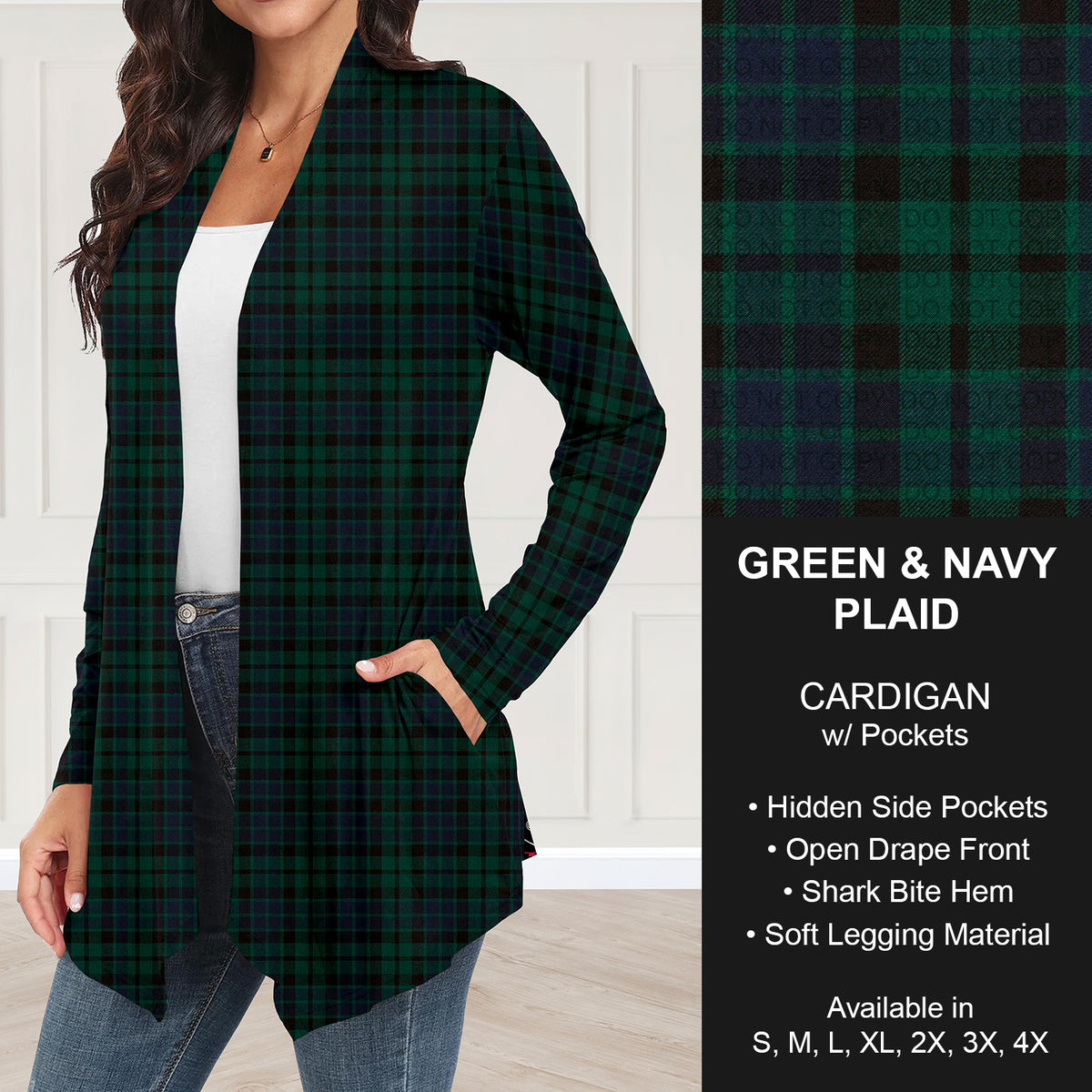 Preorder Custom Lucky Styles - Green and Navy Plaid - Closes 30 Dec - ETA early Apr 2026