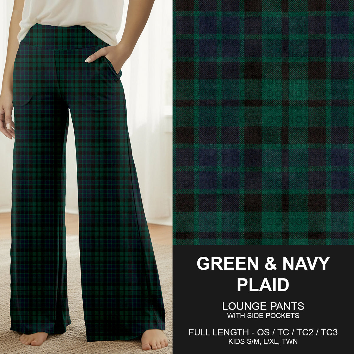 Preorder Custom Lucky Styles - Green and Navy Plaid - Closes 30 Dec - ETA early Apr 2026