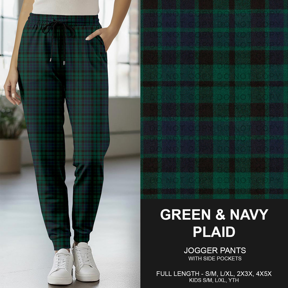 Preorder Custom Lucky Styles - Green and Navy Plaid - Closes 30 Dec - ETA early Apr 2026