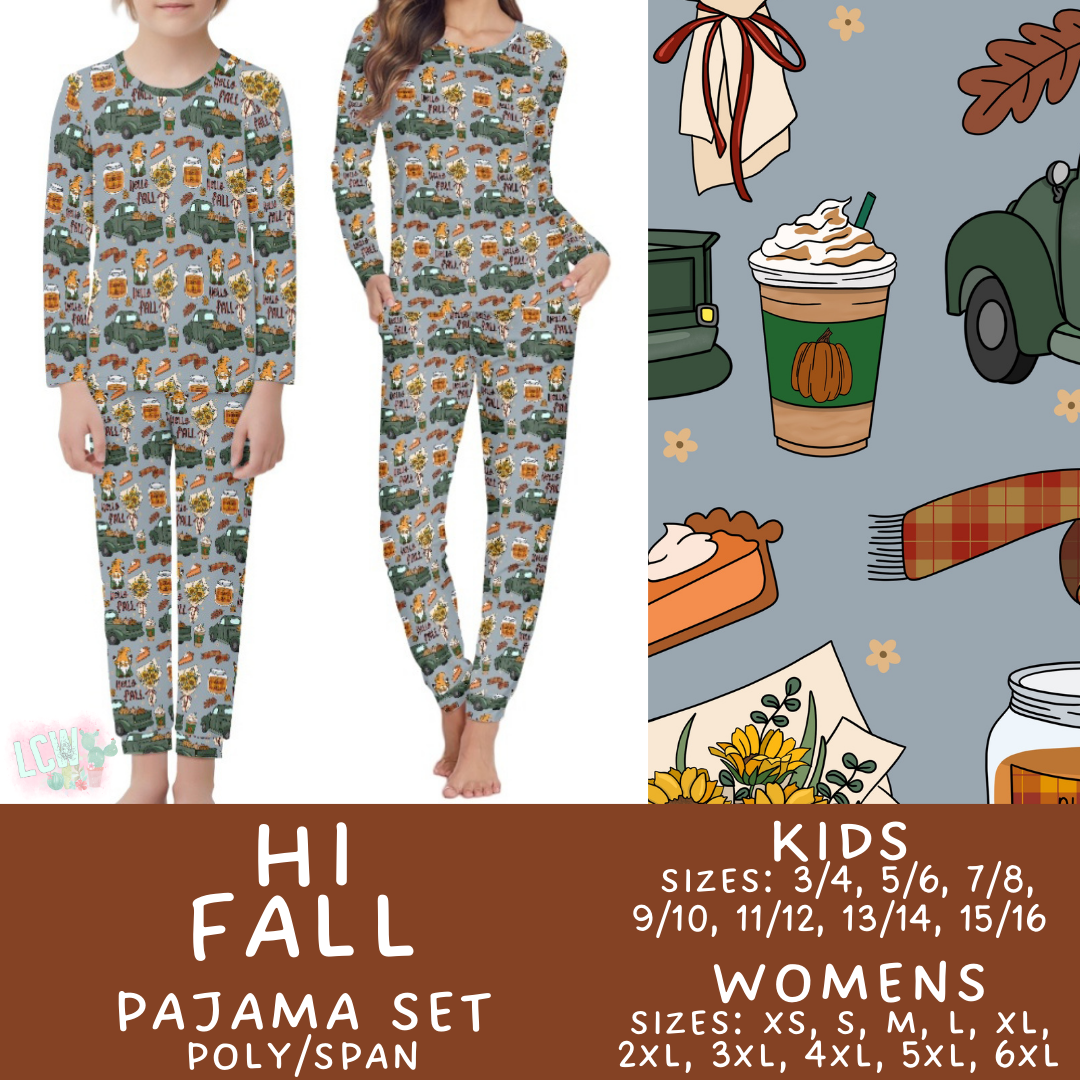 Preorder Custom Family PJ Sets - Hi Fall - Closes 3 Sep - ETA late Nov 2025