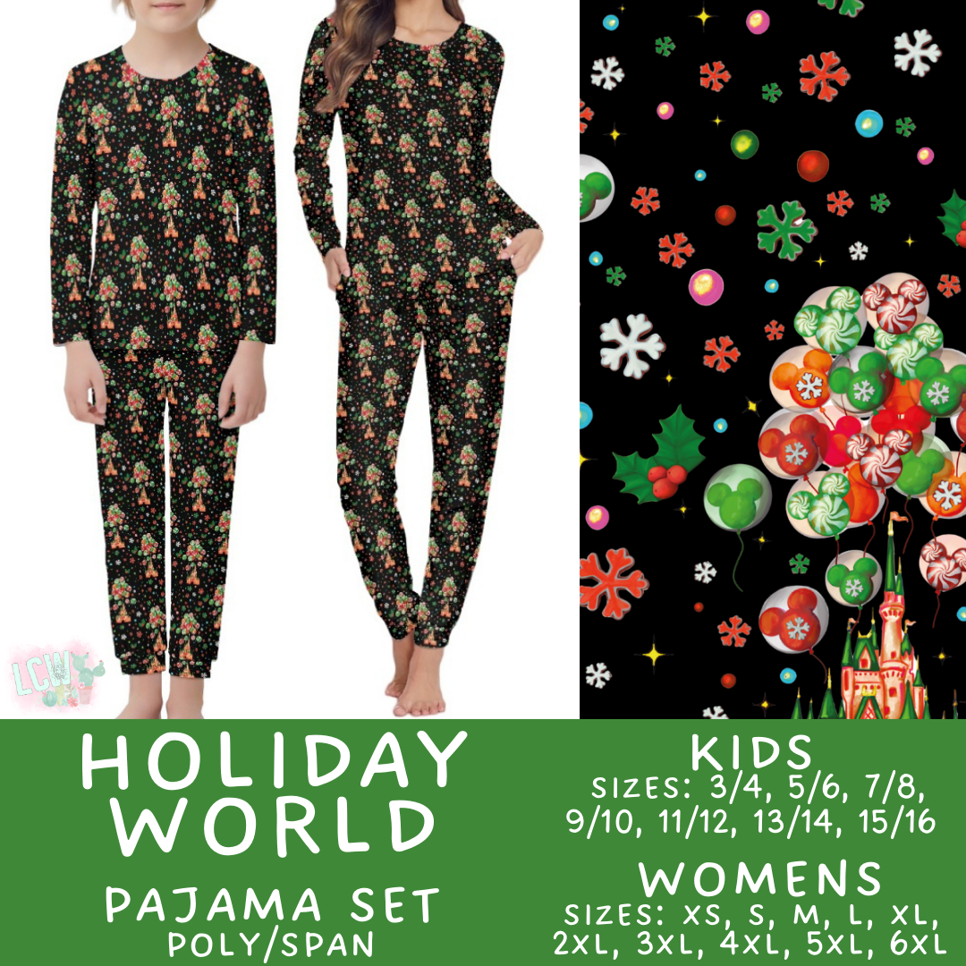 Preorder Custom Christmas Family PJ Sets - Holiday World - Closes 12 Sep - ETA late Nov 2025