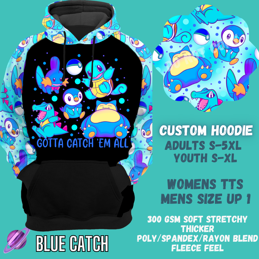 Preorder Custom Hoodie - Blue Catch - Closes 29 Sep - ETA late Dec 2024