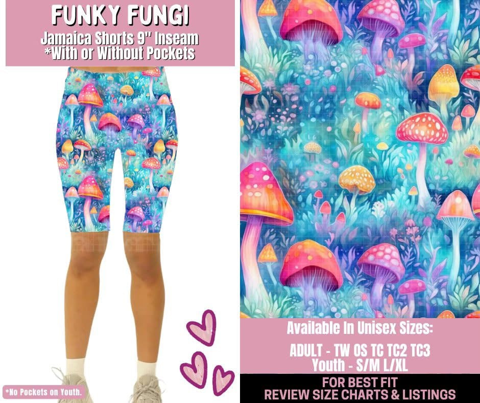 Preorder Custom Bike Shorts - Funky Fungi - Closes 23 Feb - ETA early Jun 2026