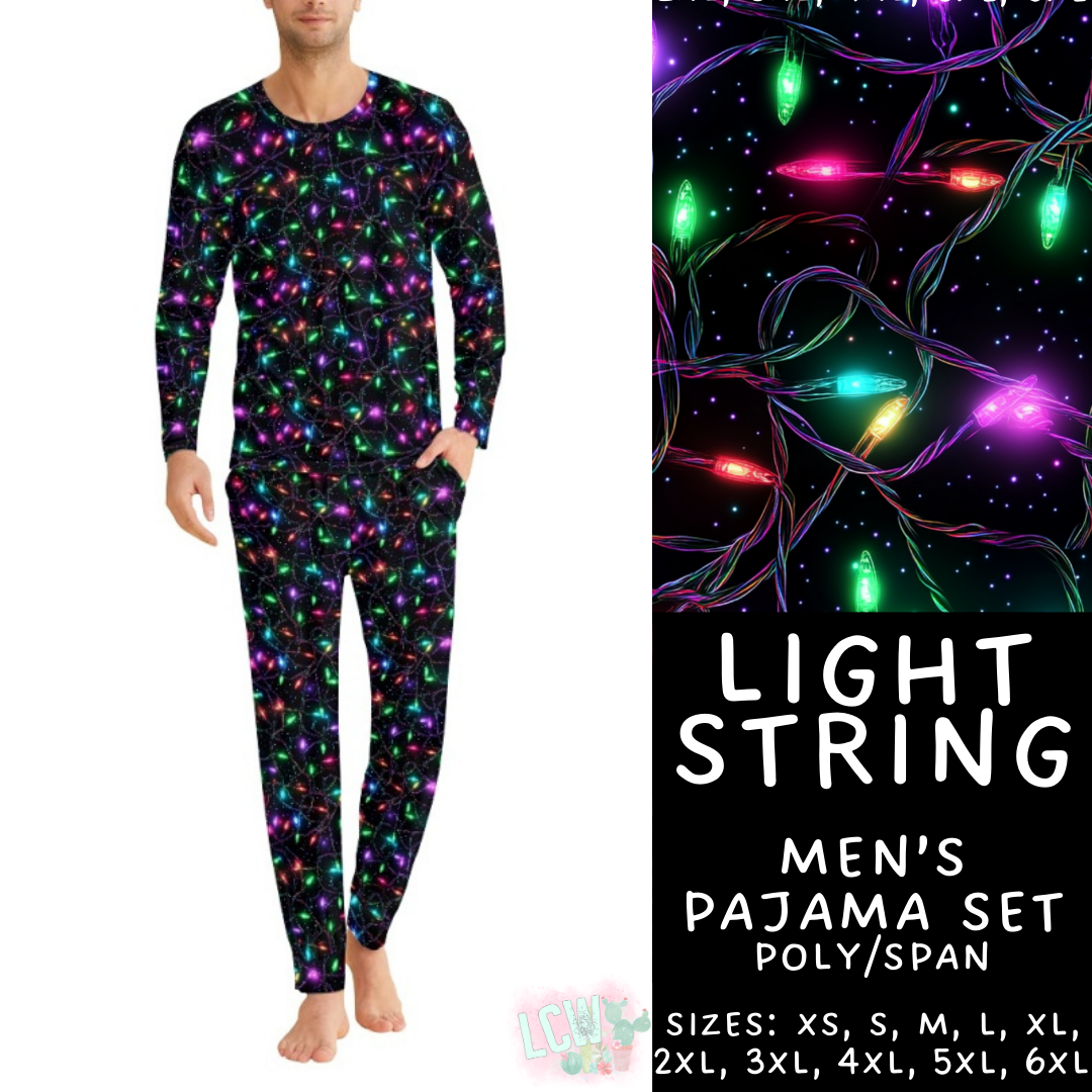 Preorder Custom Christmas Family PJ Sets - Light String - Closes 12 Sep - ETA late Nov 2025