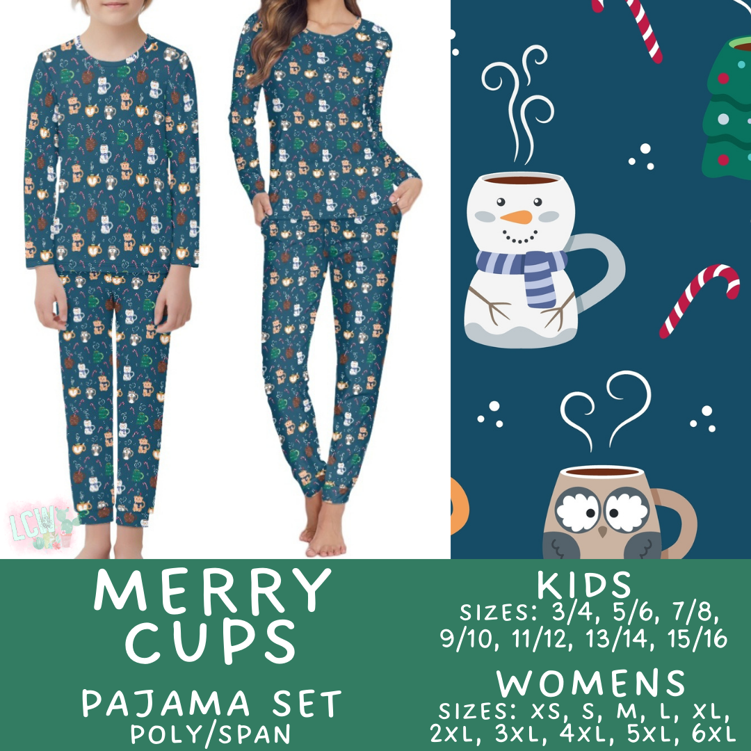 Preorder Custom Family PJ Sets - Merry Cups - Closes 6 Oct - ETA late Dec 2025