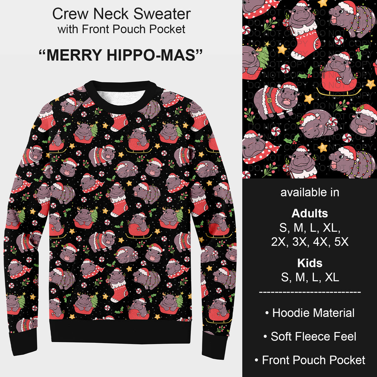 PREORDER Custom Styles - Merry Hippo-mas - Closes 7 Oct - ETA early Jan 2026