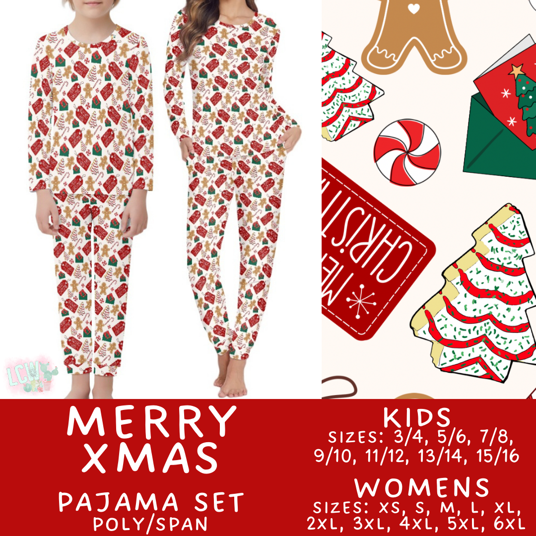 Preorder Custom Christmas Family PJ Sets - Merry Xmas - Closes 12 Sep - ETA late Nov 2025