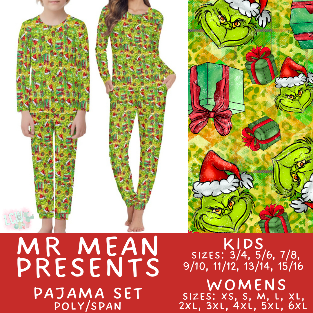 Preorder Custom Christmas Family PJ Sets - Mr Mean Presents - Closes 12 Sep - ETA late Nov 2025