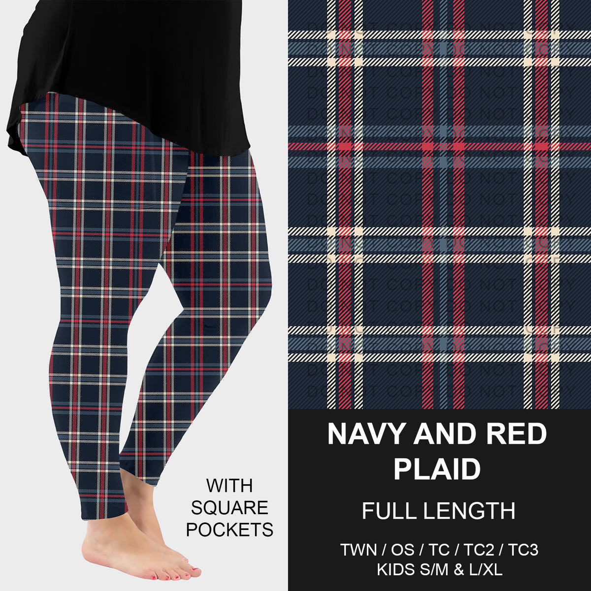 PREORDER Custom Styles - Navy and Red Plaid - Closes 7 Oct - ETA early Jan 2026